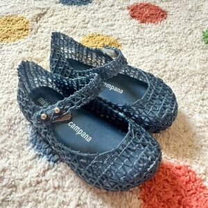 Mini Melissa Campana Kids Glittery blue Dress Shoes